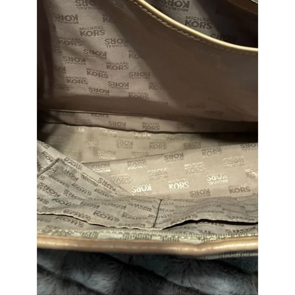 Michael Kors Beige and Cream Large Tote Bag